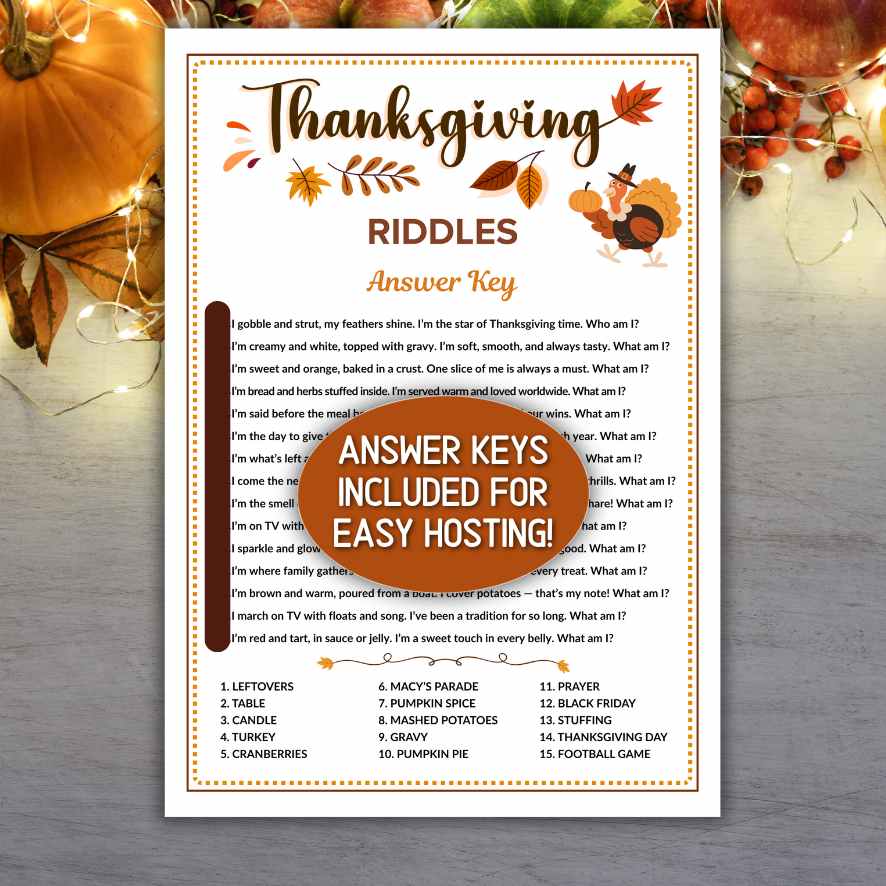 THANKSGIVING RIDDLE ME THIS GAME - Image 4