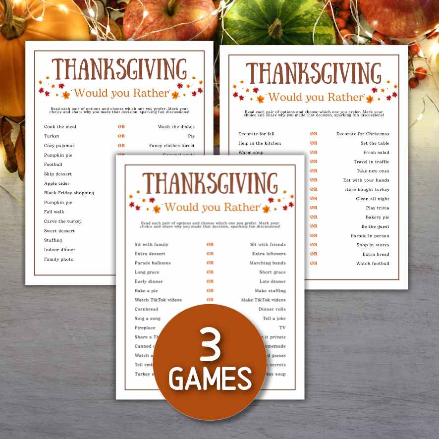 THANKSGIVING WOULD YOU RATHER GAME - Image 4