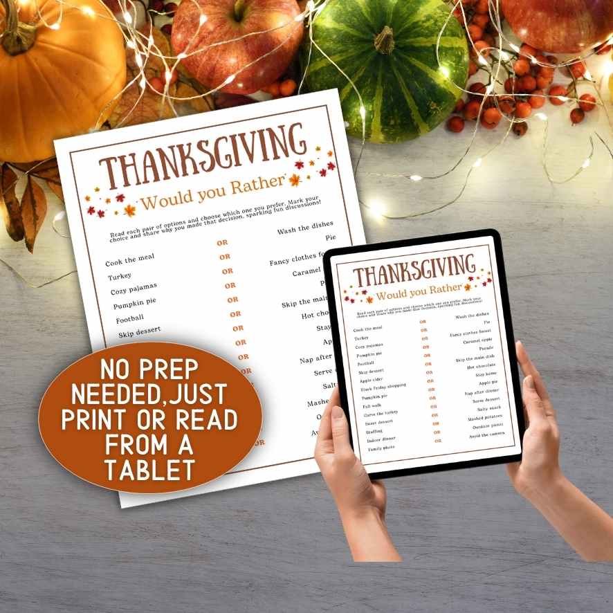 THANKSGIVING WOULD YOU RATHER GAME - Image 5