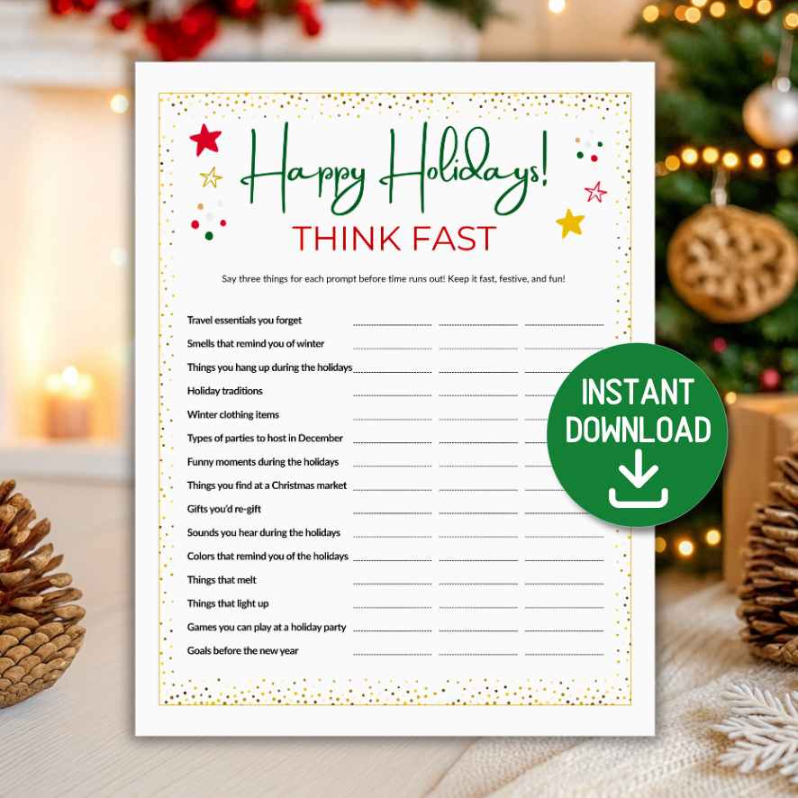 THINK FAST HOLIDAY GAME - Image 2