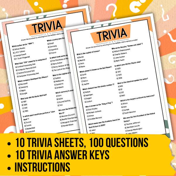 100 TRIVIA QUESTIONS WITH ANSWERS - Image 3