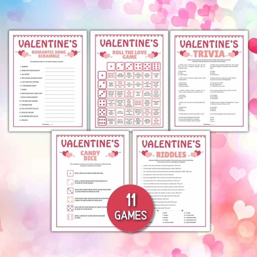 VALENTINES GAMES BUNDLE PRINTABLE - Image 4