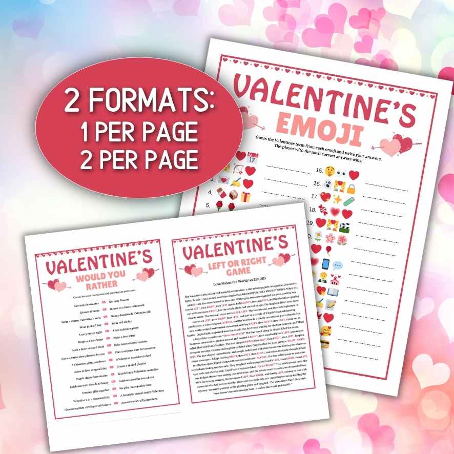 VALENTINES GAMES BUNDLE PRINTABLE - Image 7
