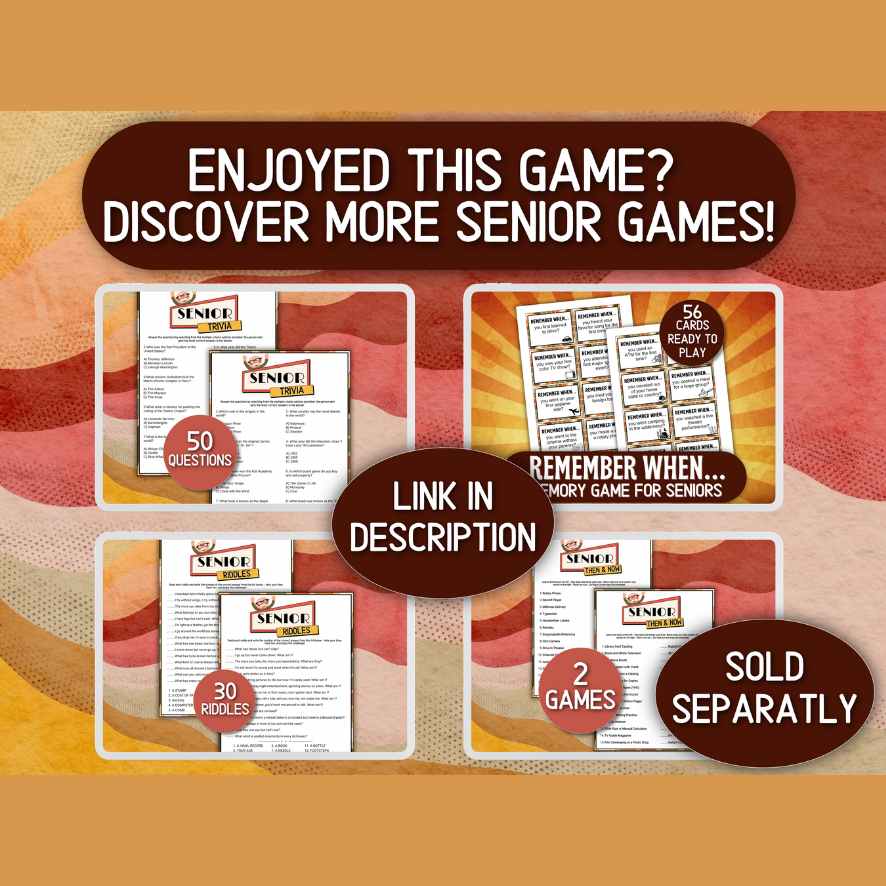 WHICH CAME FIRST SENIORS GAMES - Image 8