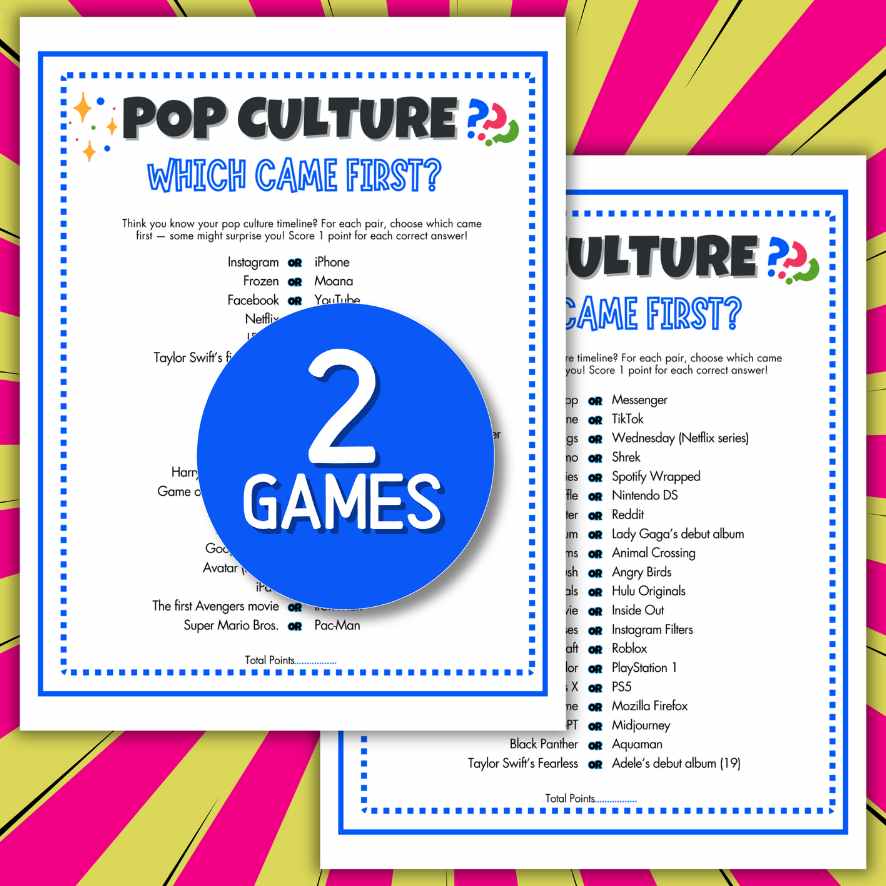 WHICH CAME FIRST TRIVIA GAME - Image 2