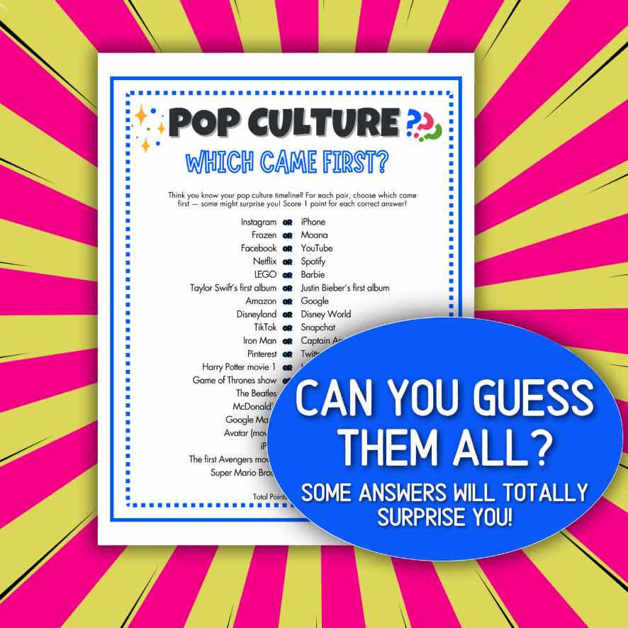 WHICH CAME FIRST TRIVIA GAME - Image 3