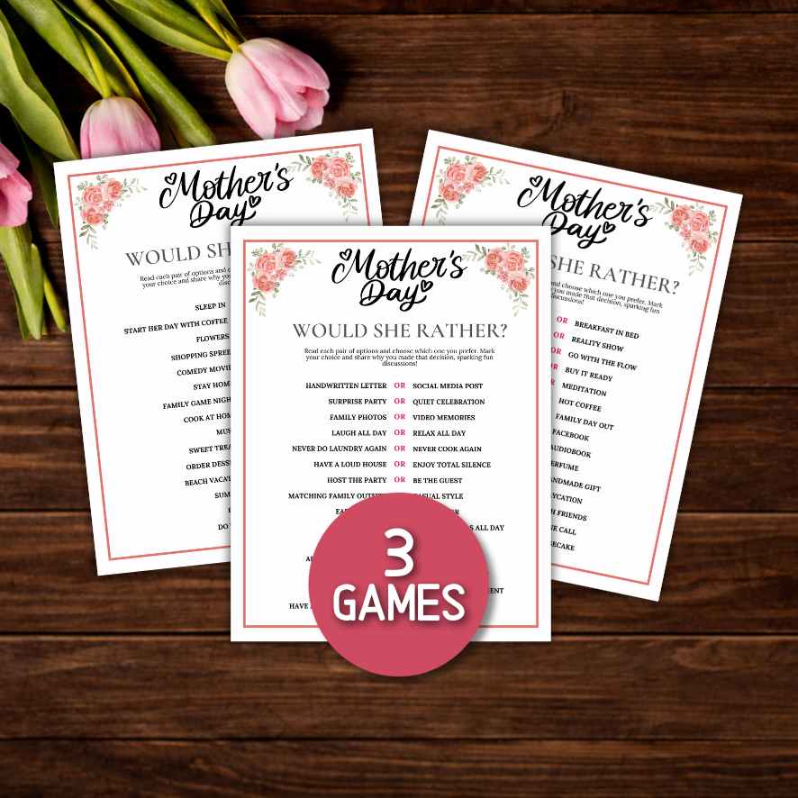 WOULD MOM RATHER PRINTABLE